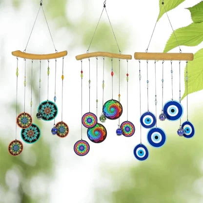 Round Evil Eye Wind Chimes - Image 2