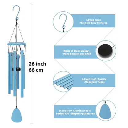 Solid Color Hanging Wind Chime - Image 5