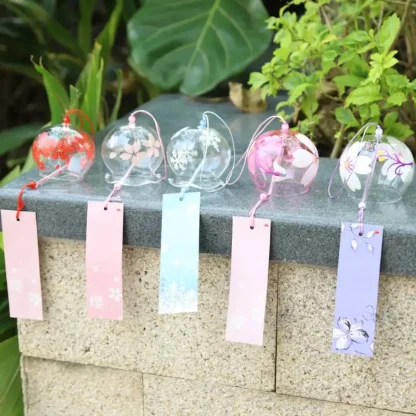 Sakura Print Bell Wind Chimes - Image 5