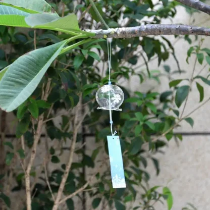 Sakura Print Bell Wind Chimes - Image 3